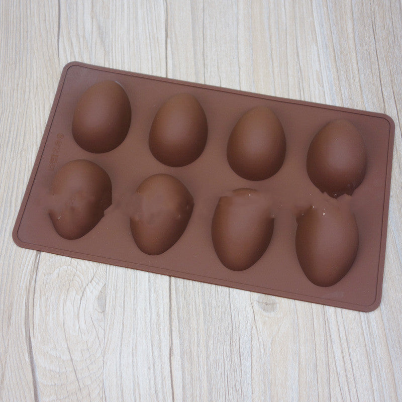 Easter Silicone 8Egg Chocolate Mold Egg Ice Tray Mold
