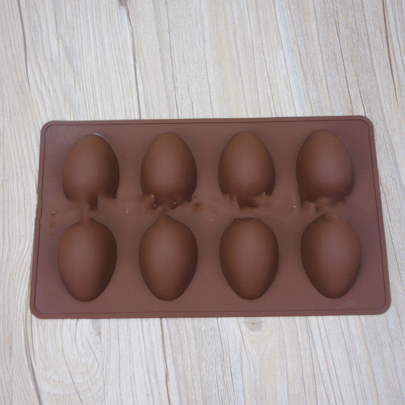 Easter Silicone 8Egg Chocolate Mold Egg Ice Tray Mold