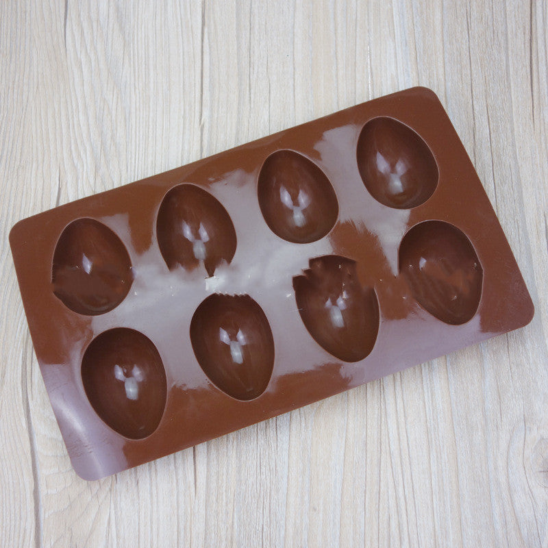 Easter Silicone 8Egg Chocolate Mold Egg Ice Tray Mold
