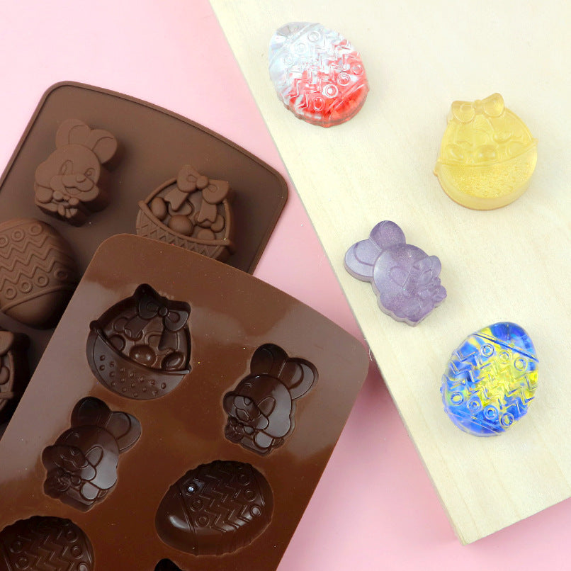Even Easter Egg Chocolate Silicone Cake Mold Homemade Handmade Soap Mold